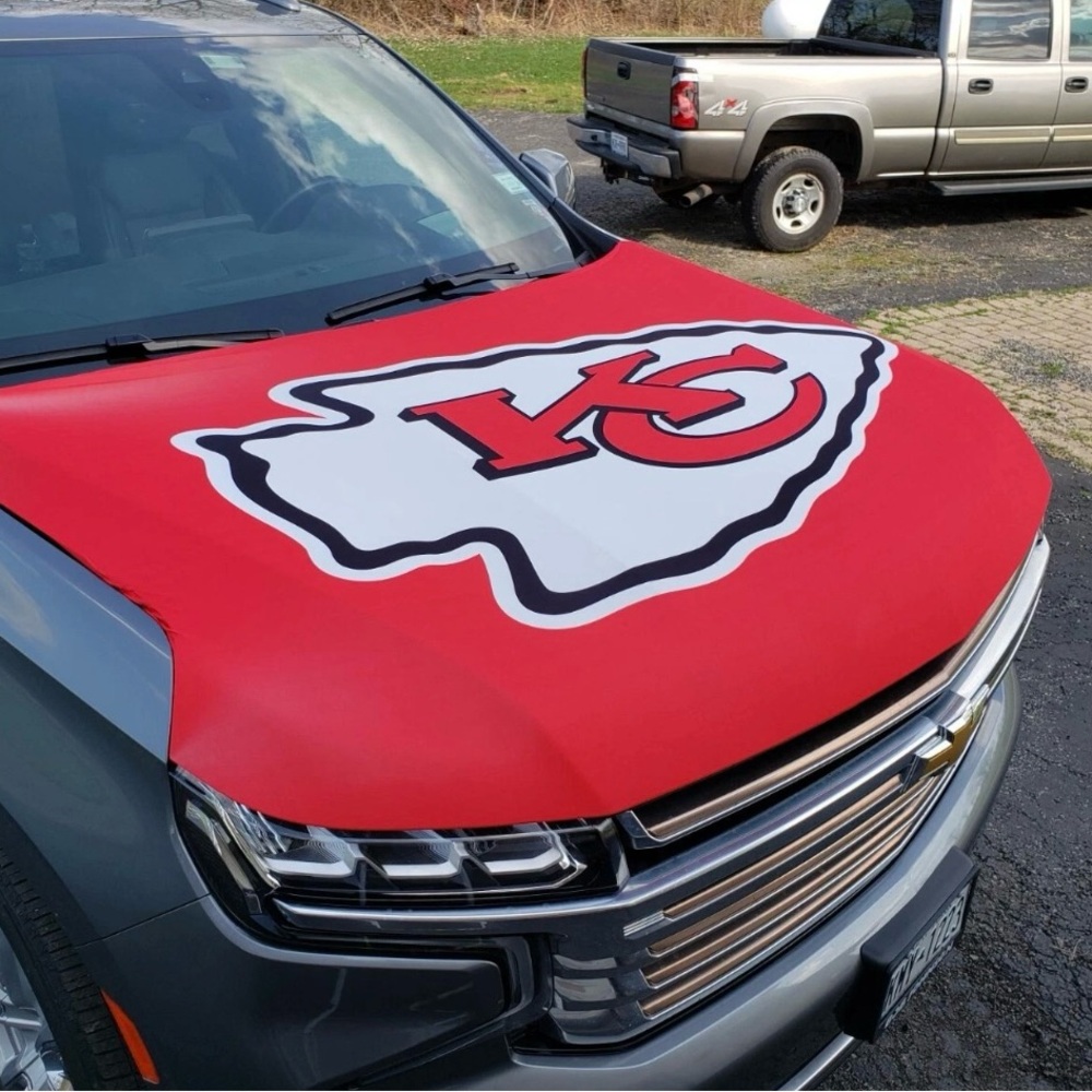 Kansas City Chiefs Red Car Hood & side mirror Cover